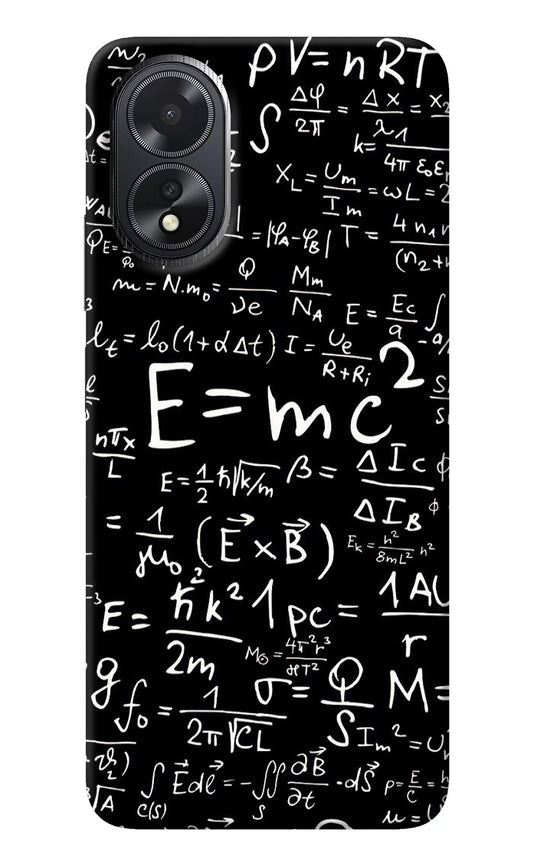 Physics Albert Einstein Formula Oppo A18/Oppo A38 Back Cover