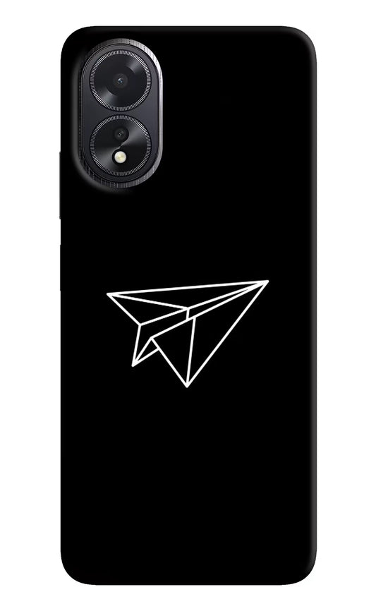 Paper Plane White Oppo A18/Oppo A38 Hard Case Back Cover by Casekaro