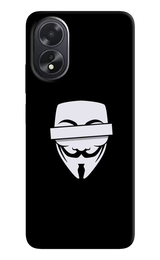 Anonymous Face Oppo A18/Oppo A38 Hard Case Back Cover by Casekaro