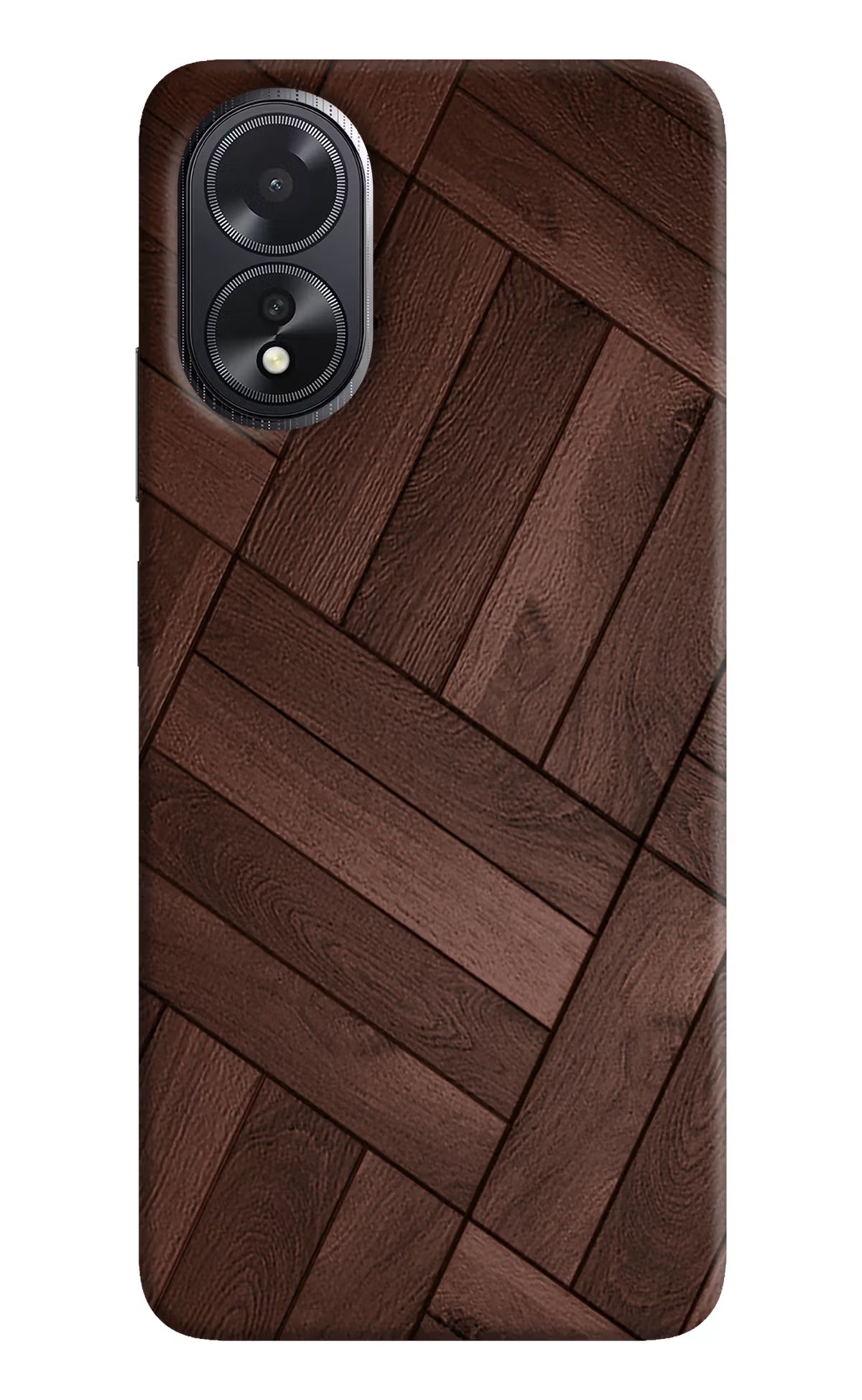 Wooden Texture Design Oppo A18/Oppo A38 Hard Case Back Cover by Casekaro