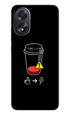 Coffee Oppo A18/Oppo A38 Hard Case Back Cover by Casekaro