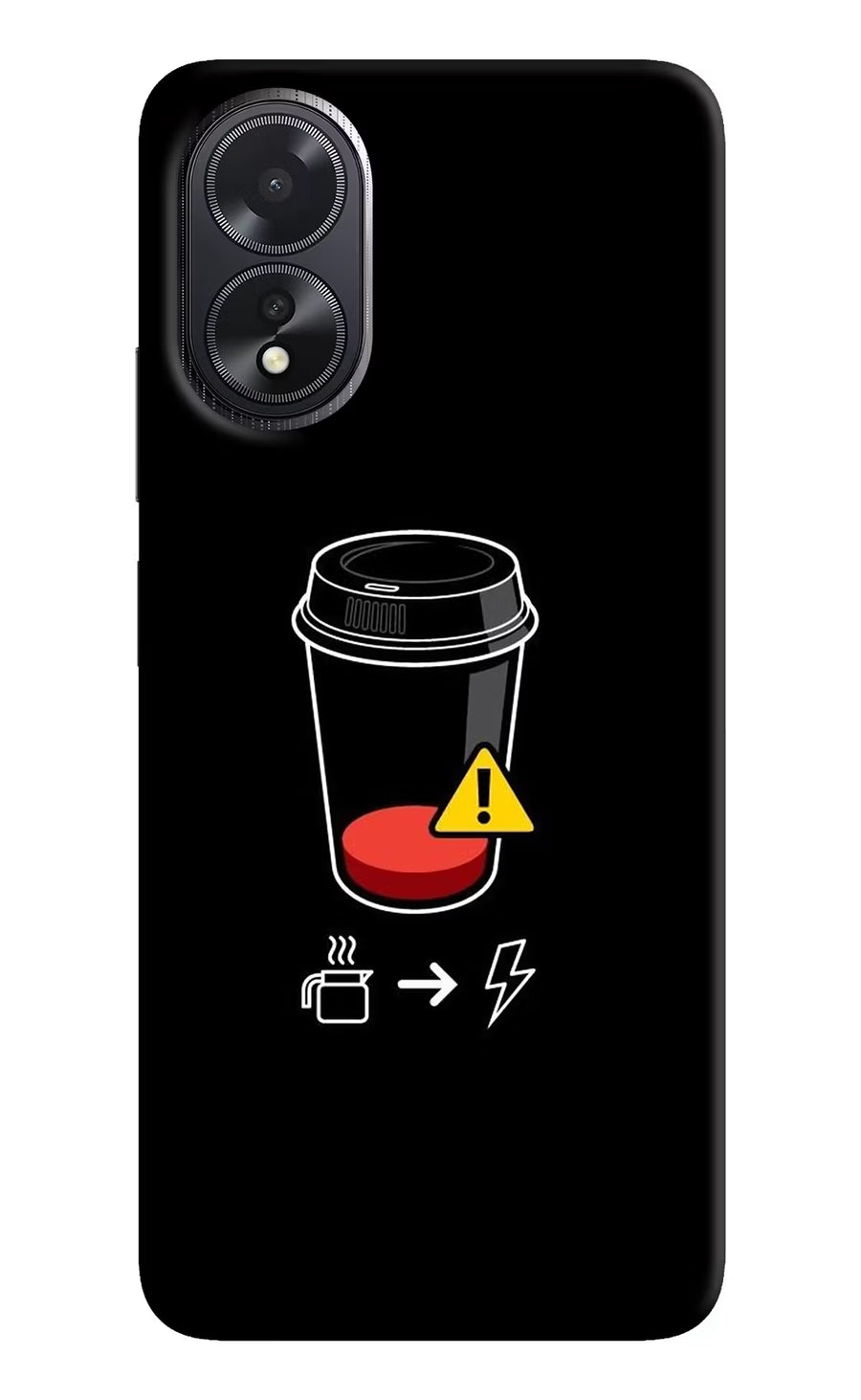Coffee Oppo A18/Oppo A38 Back Cover, Hard case