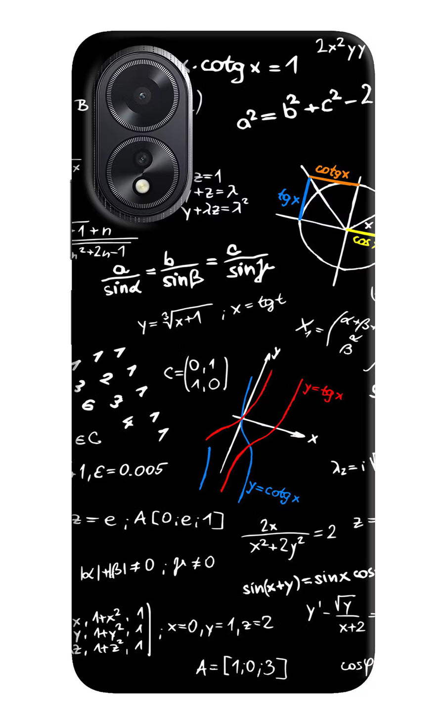 Mathematics Formula Oppo A18/Oppo A38 Back Cover, Hard case