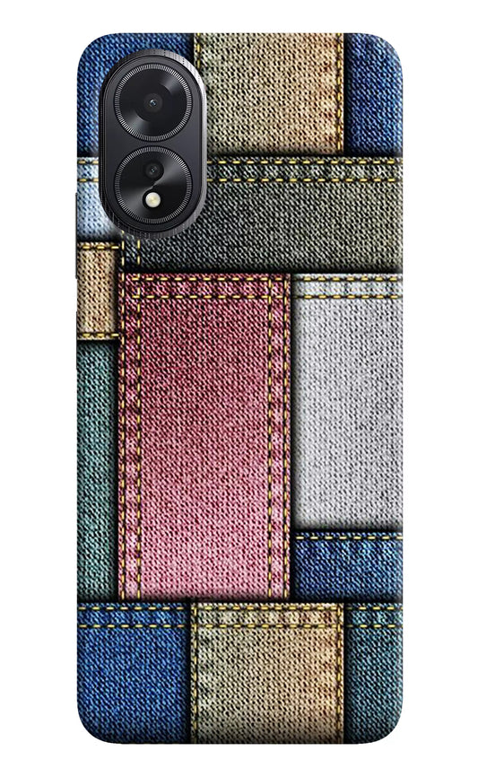 Multicolor Jeans Oppo A18/Oppo A38 Hard Case Back Cover by Casekaro