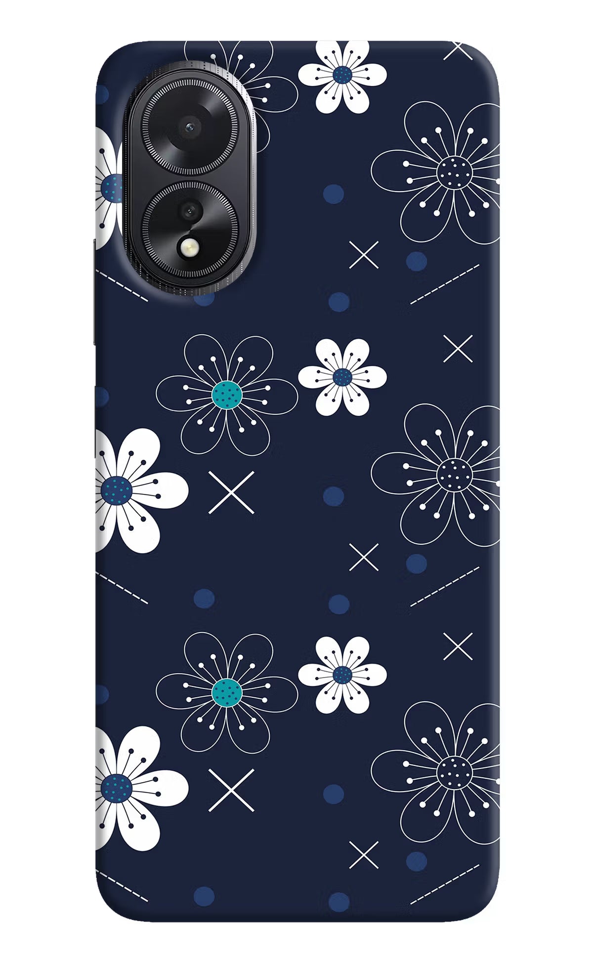 Flowers Oppo A18/Oppo A38 Hard Case Back Cover by Casekaro