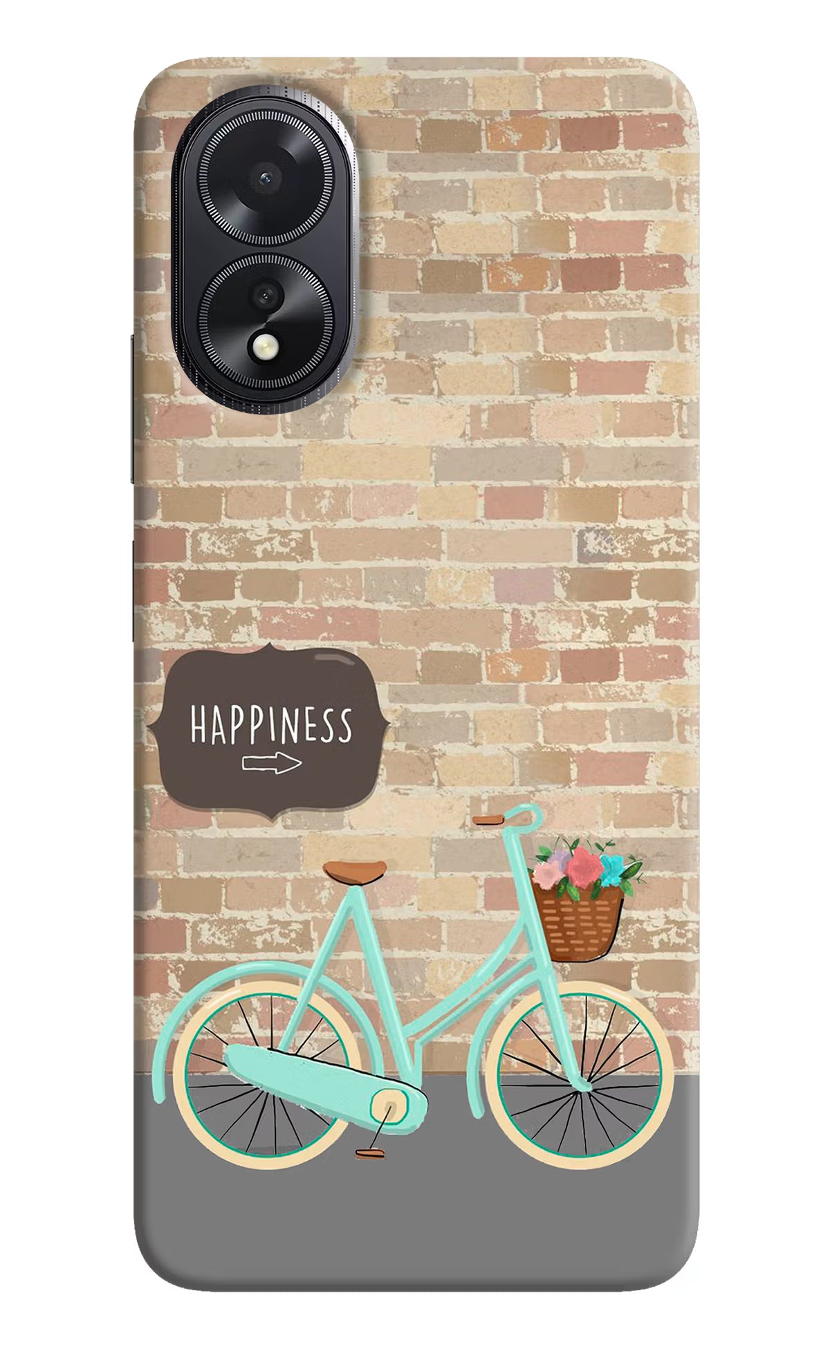 Happiness Artwork Oppo A18/Oppo A38 Hard Case Back Cover by Casekaro