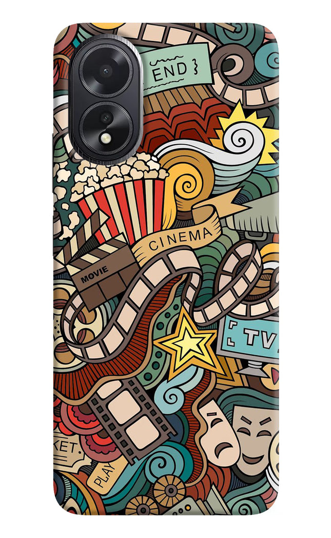Cinema Abstract Oppo A18/Oppo A38 Hard Case Back Cover by Casekaro