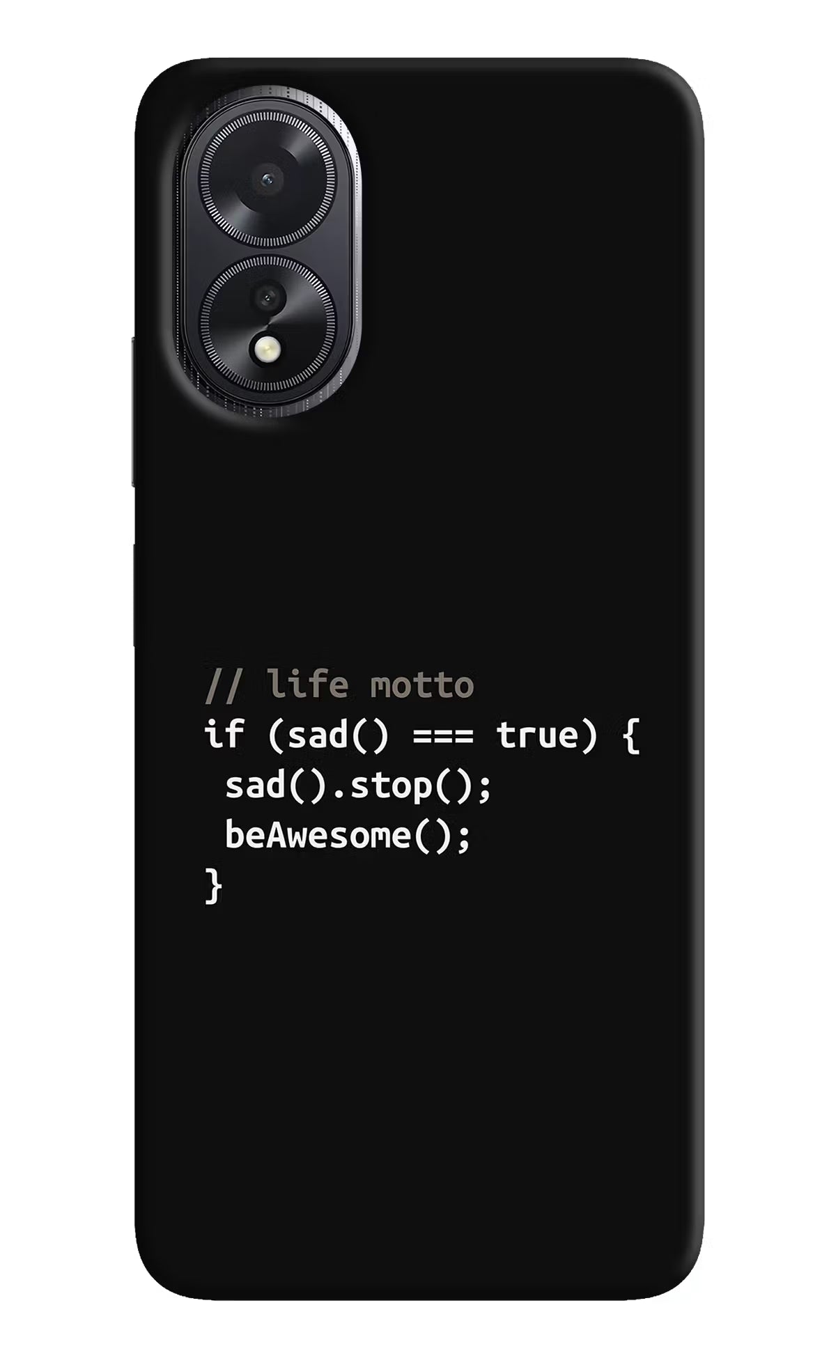 Life Motto Code Oppo A18/Oppo A38 Hard Case Back Cover by Casekaro