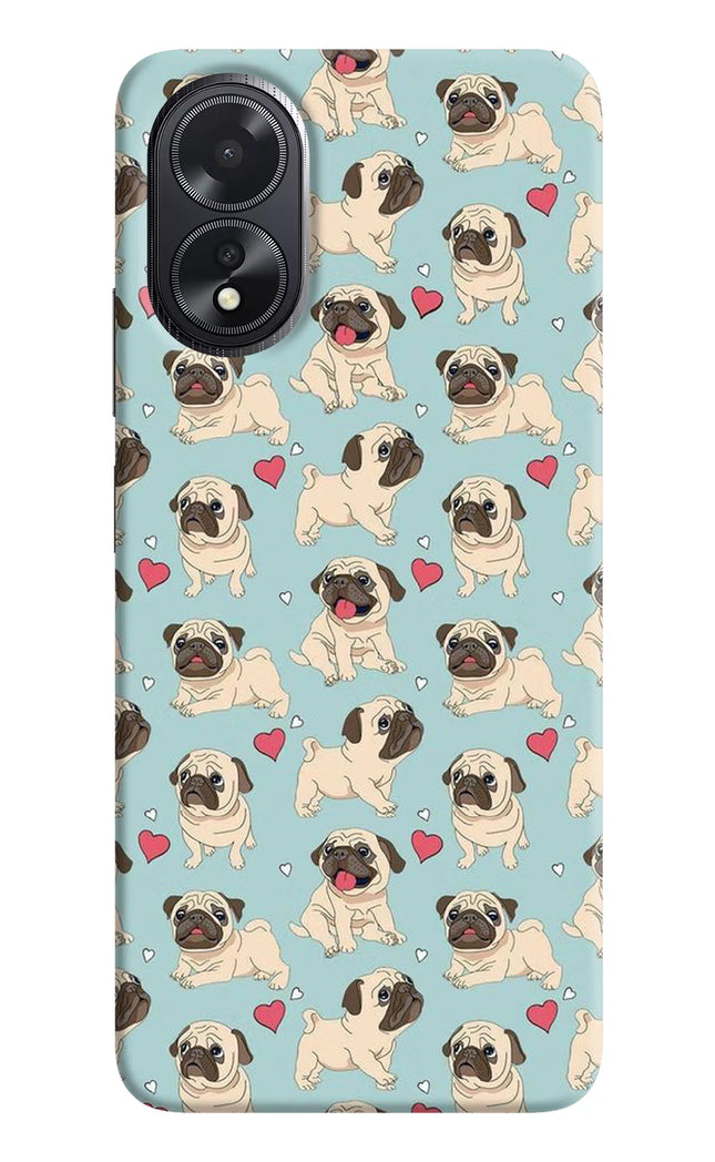 Pug Dog Oppo A18/Oppo A38 Hard Case Back Cover by Casekaro