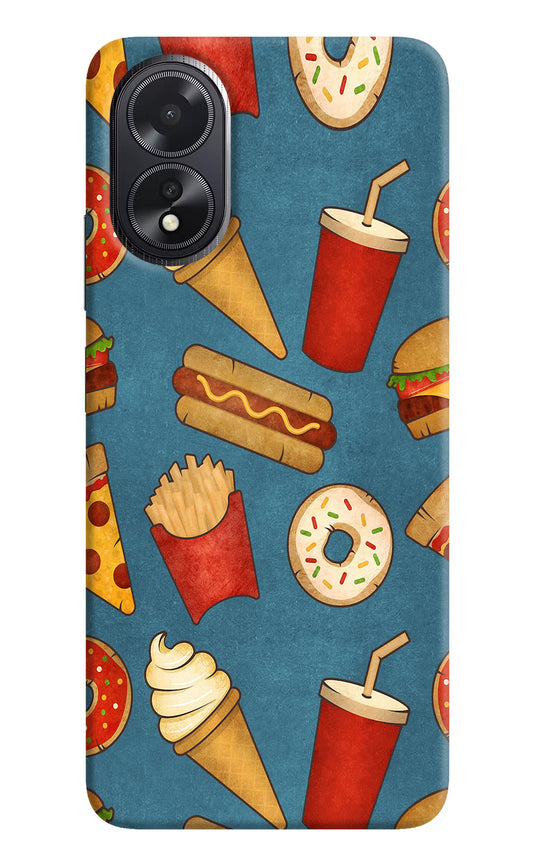 Foodie Oppo A18/Oppo A38 Hard Case Back Cover by Casekaro