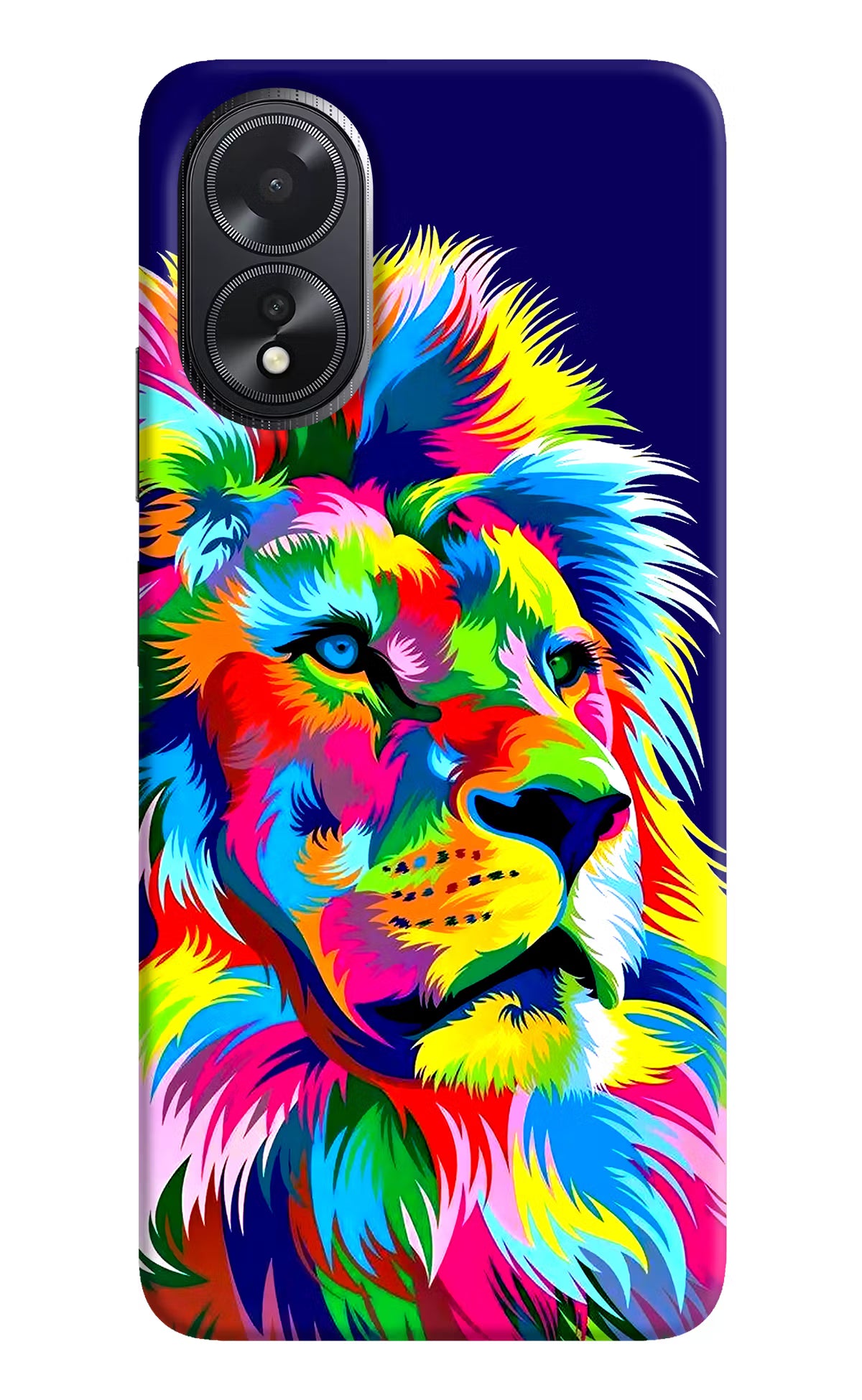 Vector Art Lion Oppo A18/Oppo A38 Hard Case Back Cover by Casekaro