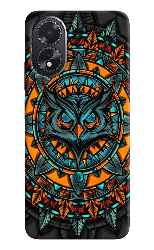 Angry Owl Art Oppo A18/Oppo A38 Hard Case Back Cover by Casekaro