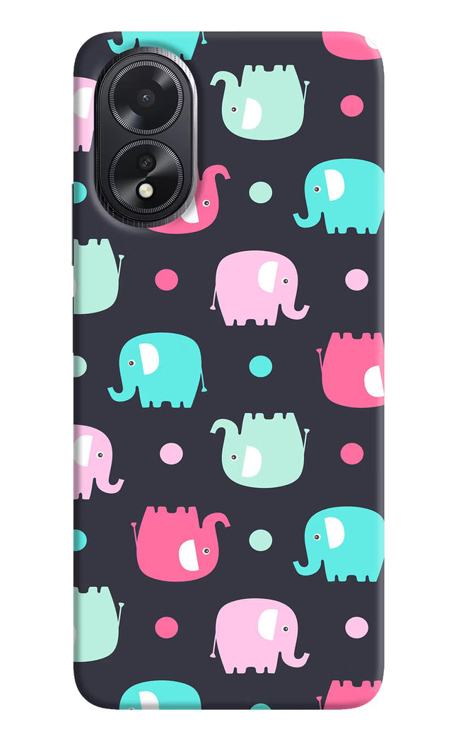 Elephants Oppo A18/Oppo A38 Hard Case Back Cover by Casekaro