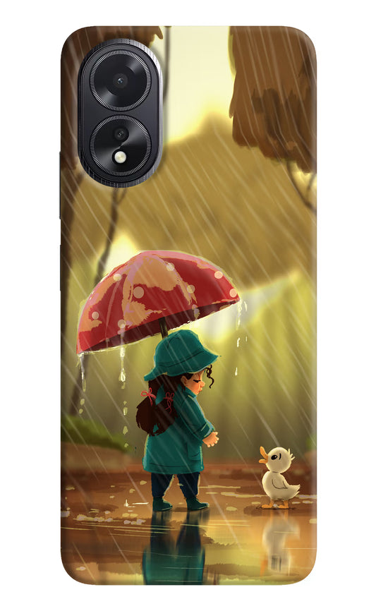 Rainy Day Oppo A18/Oppo A38 Hard Case Back Cover by Casekaro