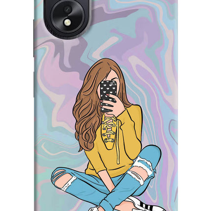 Selfie Girl Oppo A18/Oppo A38 Hard Case Back Cover by Casekaro