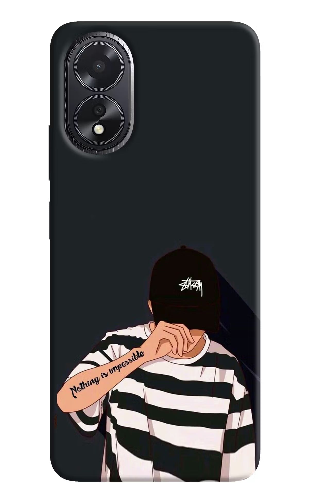 Aesthetic Boy Oppo A18/Oppo A38 Hard Case Back Cover by Casekaro