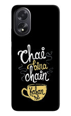 Chai Bina Chain Kaha Re Oppo A18/Oppo A38 Hard Case Back Cover by Casekaro