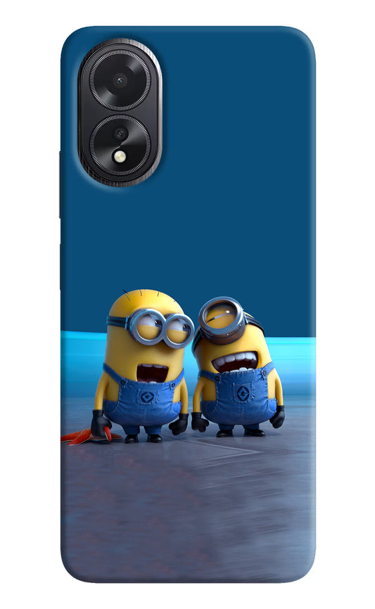 Minion Laughing Oppo A18/Oppo A38 Hard Case Back Cover by Casekaro