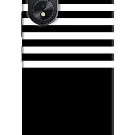 Black and White Print Oppo A18/Oppo A38 Hard Case Back Cover by Casekaro