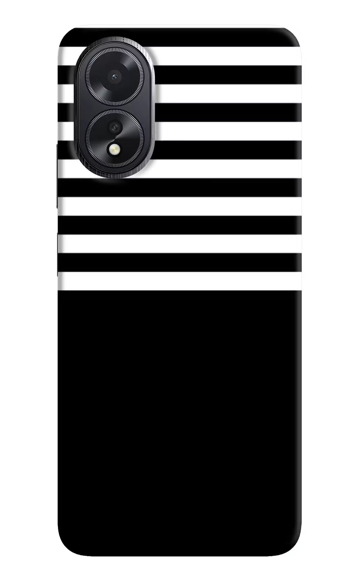 Black and White Print Oppo A18/Oppo A38 Hard Case Back Cover by Casekaro