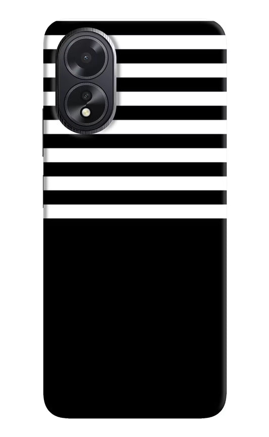 Black and White Print Oppo A18/Oppo A38 Hard Case Back Cover by Casekaro