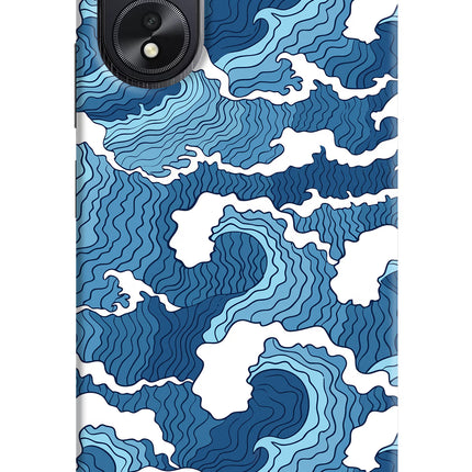 Blue Waves Oppo A18/Oppo A38 Hard Case Back Cover by Casekaro