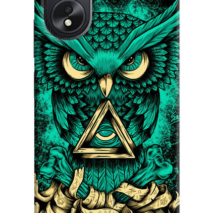 Green Owl Oppo A18/Oppo A38 Hard Case Back Cover by Casekaro