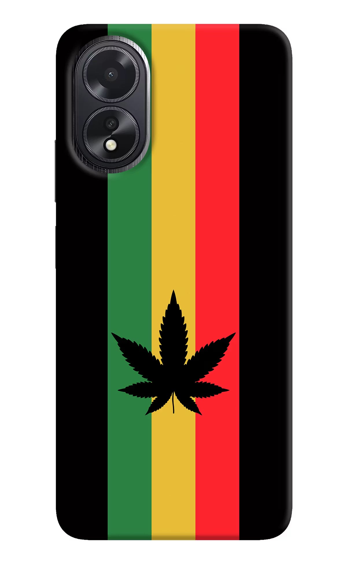 Weed Flag Oppo A18/Oppo A38 Hard Case Back Cover by Casekaro
