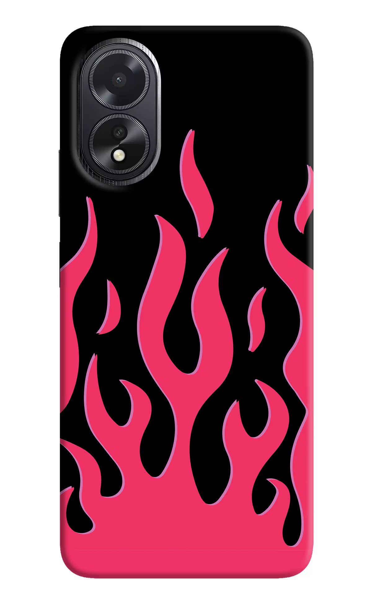 Fire Flames Oppo A18/Oppo A38 Hard Case Back Cover by Casekaro