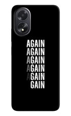 Again Again Gain Oppo A18/Oppo A38 Hard Case Back Cover by Casekaro