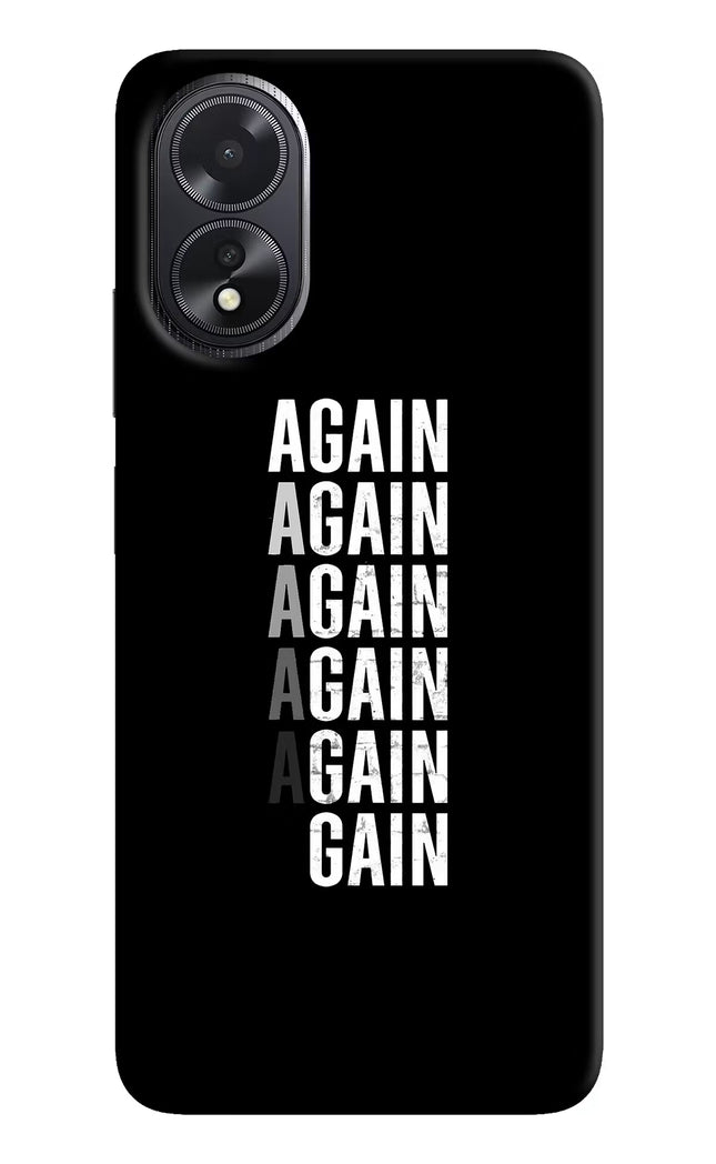 Again Again Gain Oppo A18/Oppo A38 Hard Case Back Cover by Casekaro