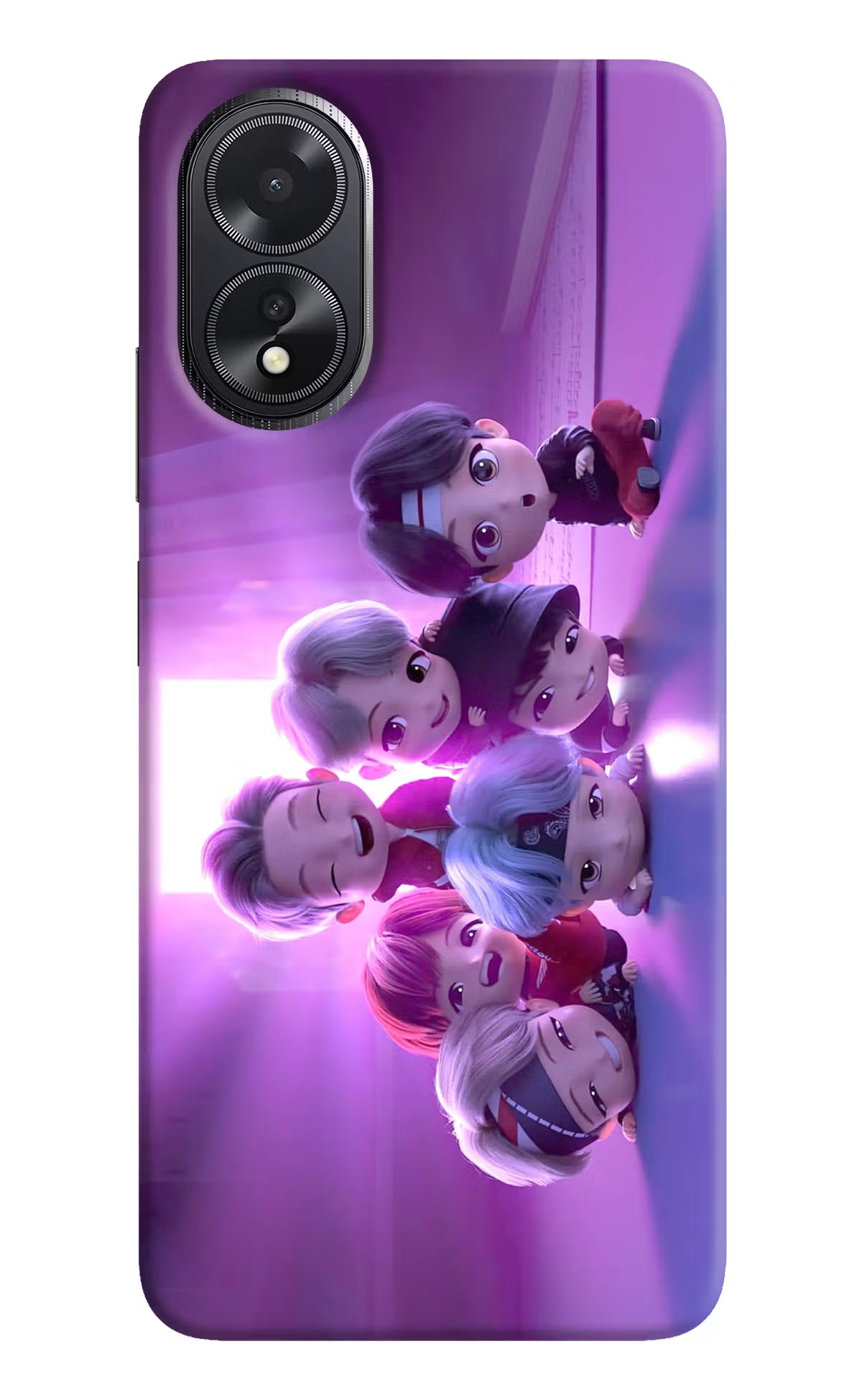 BTS Chibi Oppo A18/Oppo A38 Hard Case Back Cover by Casekaro