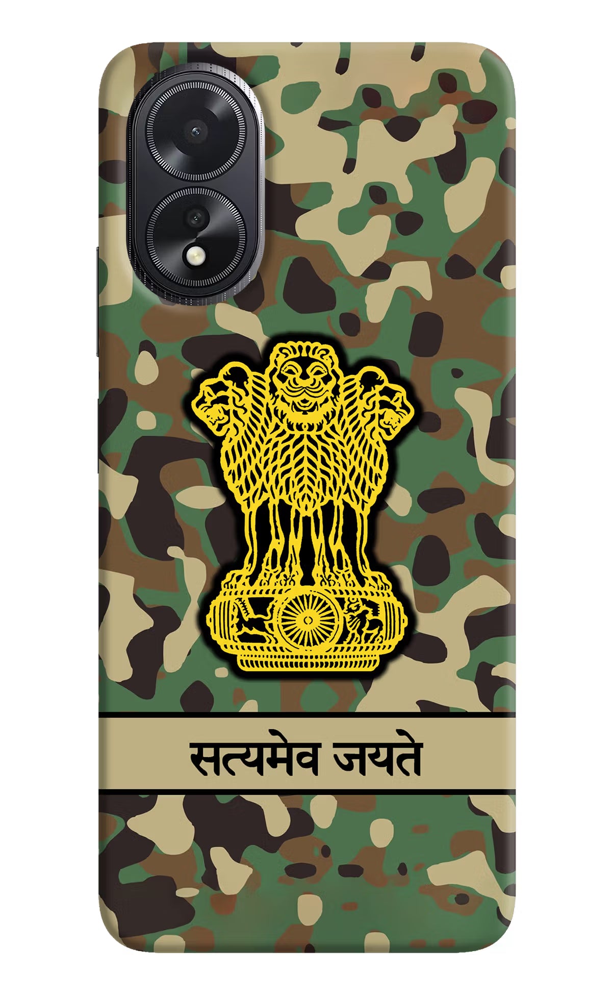 Satyamev Jayate Army Oppo A18/Oppo A38 Hard Case Back Cover by Casekaro