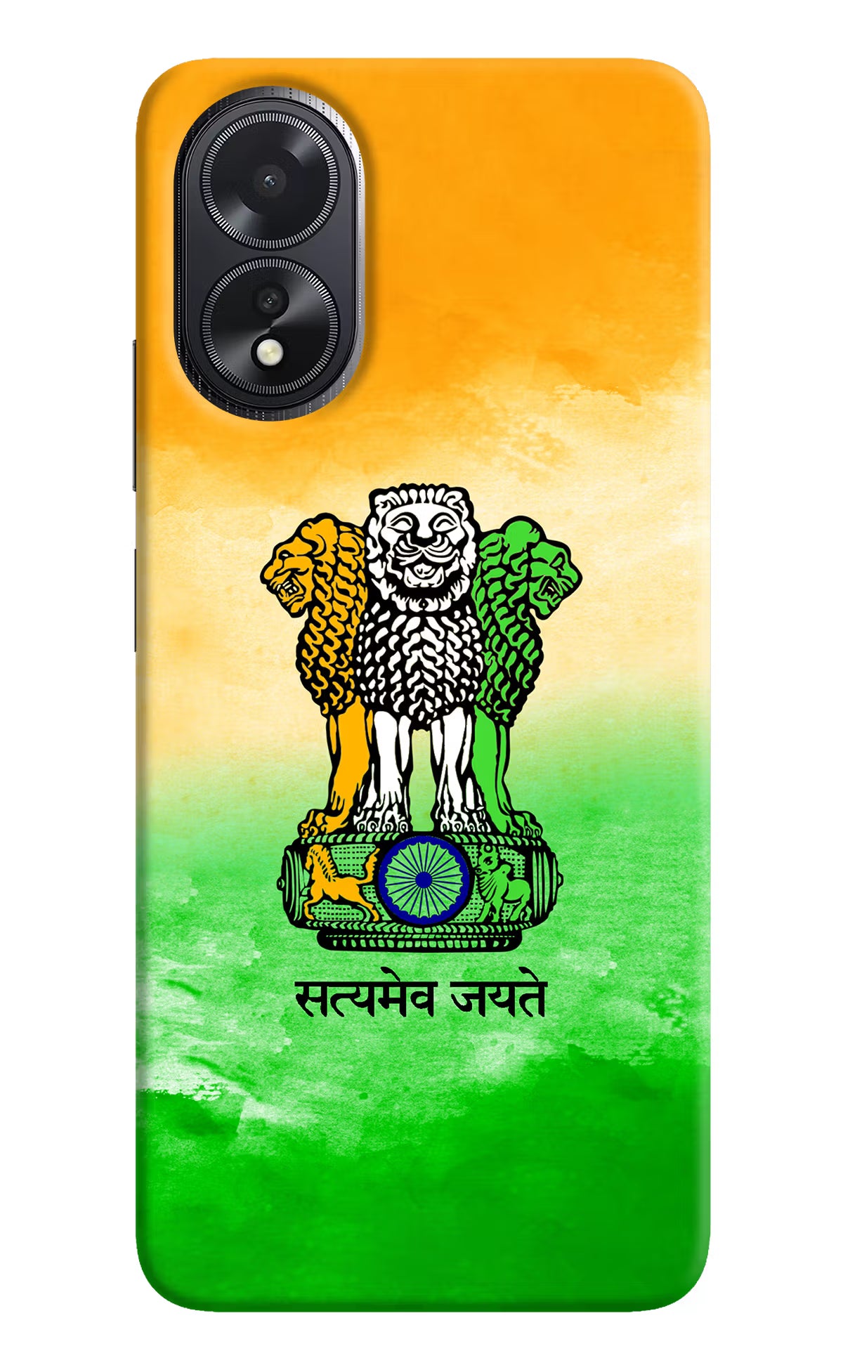Satyamev Jayate Flag Oppo A18/Oppo A38 Hard Case Back Cover by Casekaro