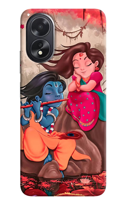Radhe Krishna Oppo A18/Oppo A38 Hard Case Back Cover by Casekaro