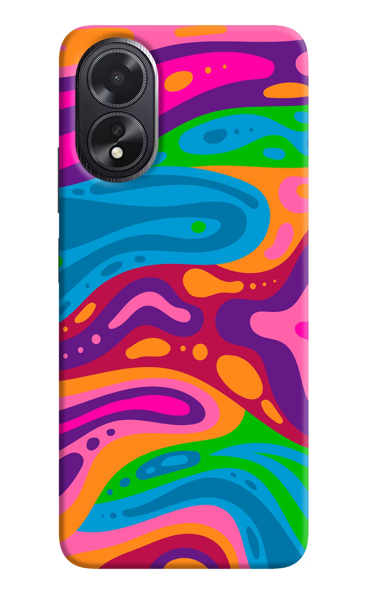 Trippy Pattern Oppo A18/Oppo A38 Hard Case Back Cover by Casekaro