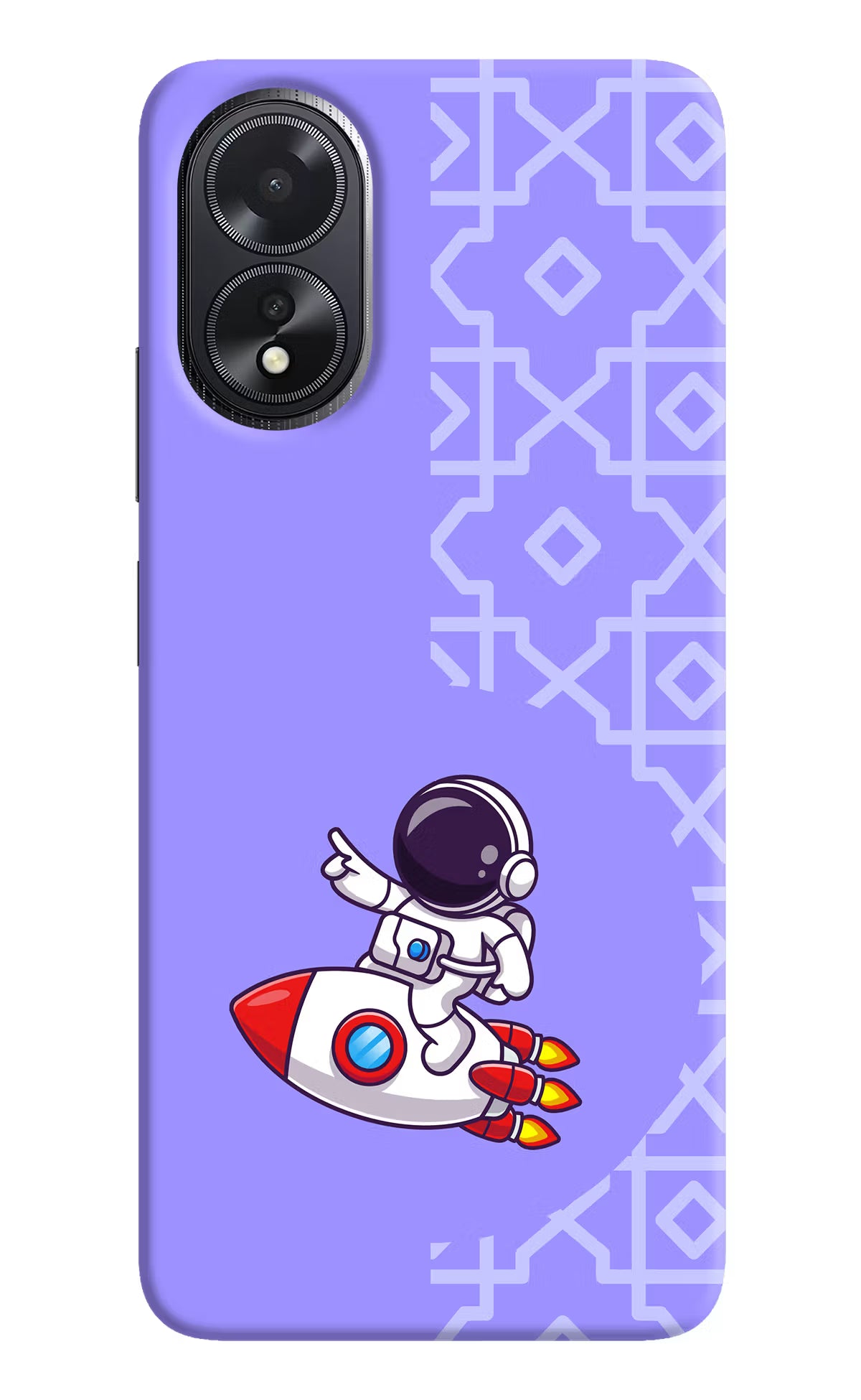 Cute Astronaut Oppo A18/Oppo A38 Hard Case Back Cover by Casekaro