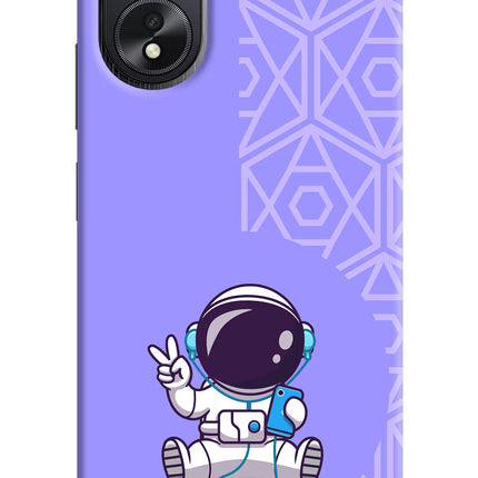 Cute Astronaut Chilling Oppo A18/Oppo A38 Hard Case Back Cover by Casekaro