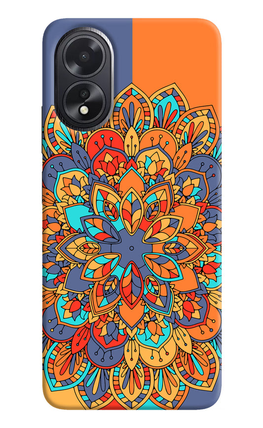 Color Mandala Oppo A18/Oppo A38 Hard Case Back Cover by Casekaro