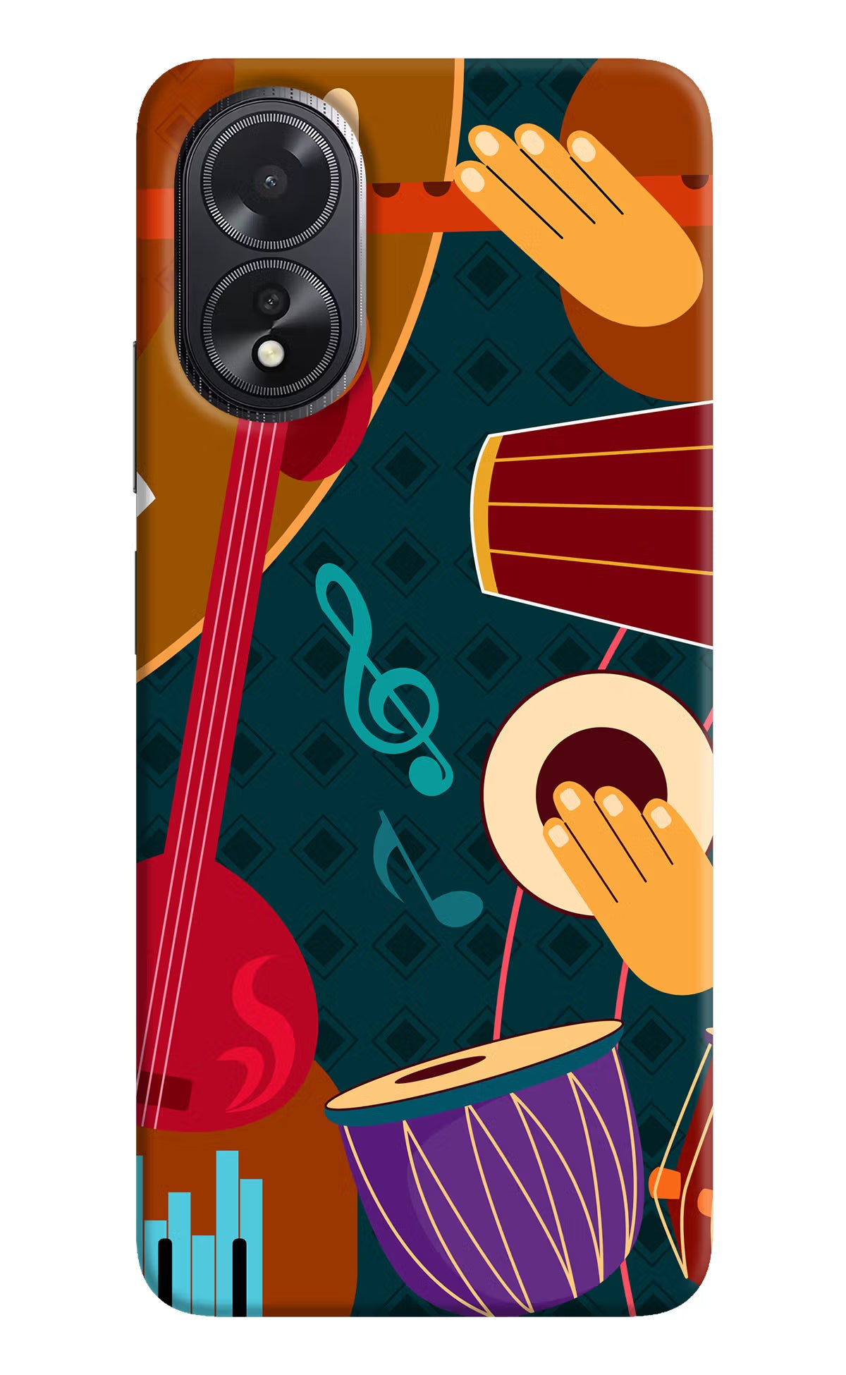 Music Instrument Oppo A18/Oppo A38 Hard Case Back Cover by Casekaro