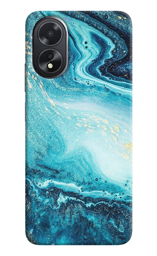 Blue Glitter Marble Oppo A18/Oppo A38 Back Cover