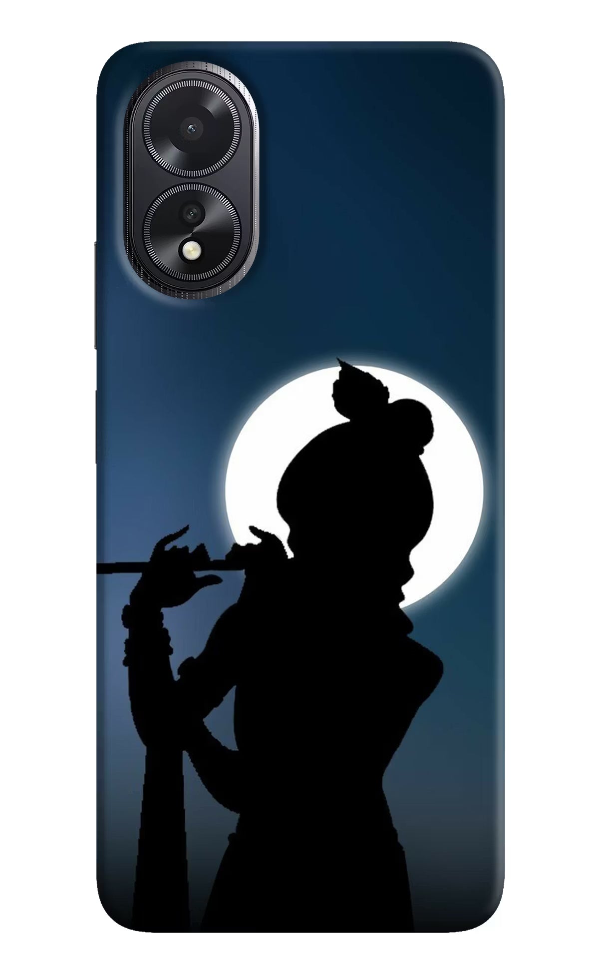 Shri Krishna Silhouette Oppo A18/Oppo A38 Hard Case Back Cover by Casekaro
