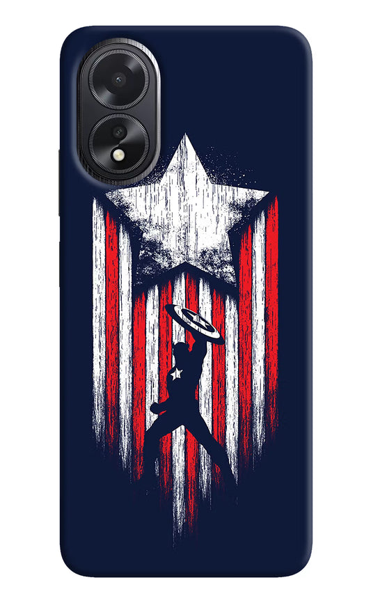 Captain America Marvel Art Oppo A18/Oppo A38 Hard Case Back Cover by Casekaro