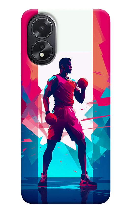 Champion Fighter (AI Generated) Oppo A18/Oppo A38 Back Cover