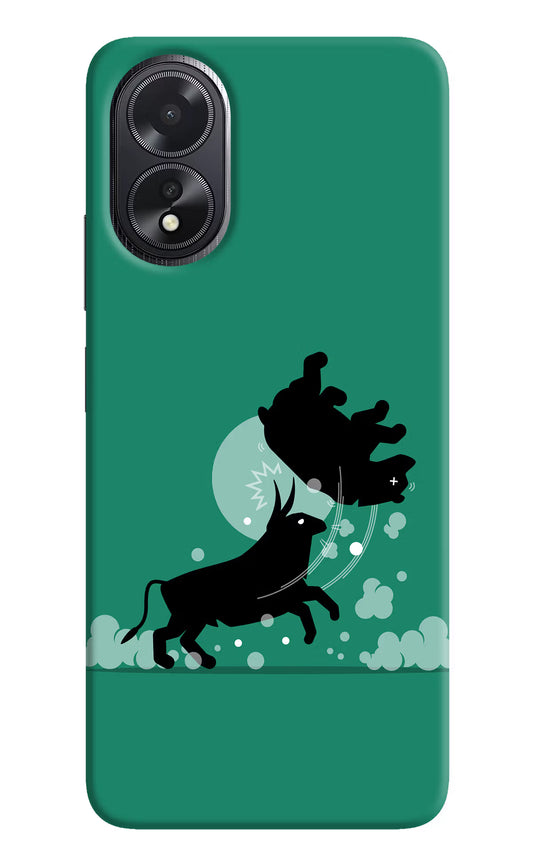 Bull Conqueror Oppo A18/Oppo A38 Hard Case Back Cover by Casekaro