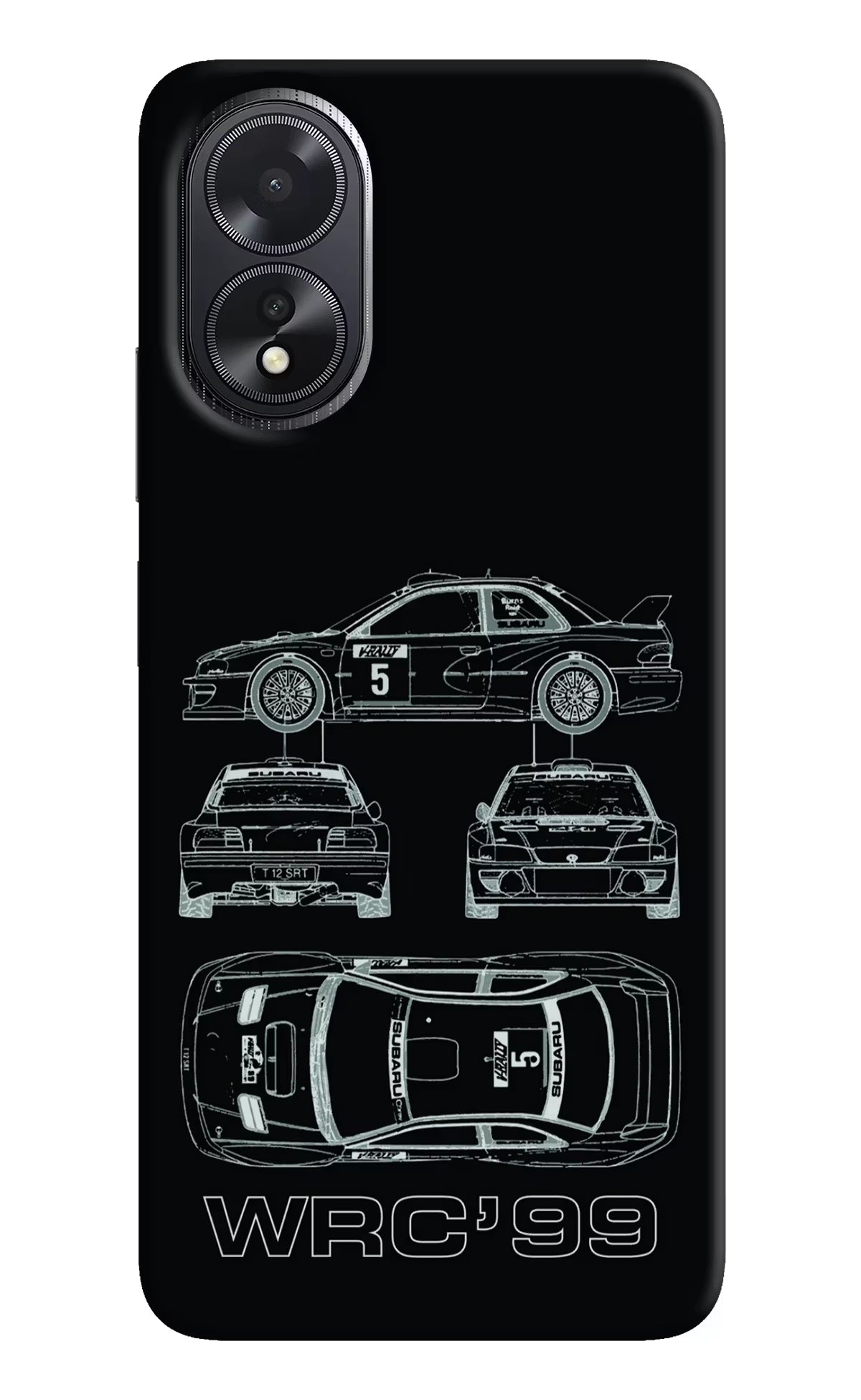 WRC'99 Oppo A18/Oppo A38 Hard Case Back Cover by Casekaro