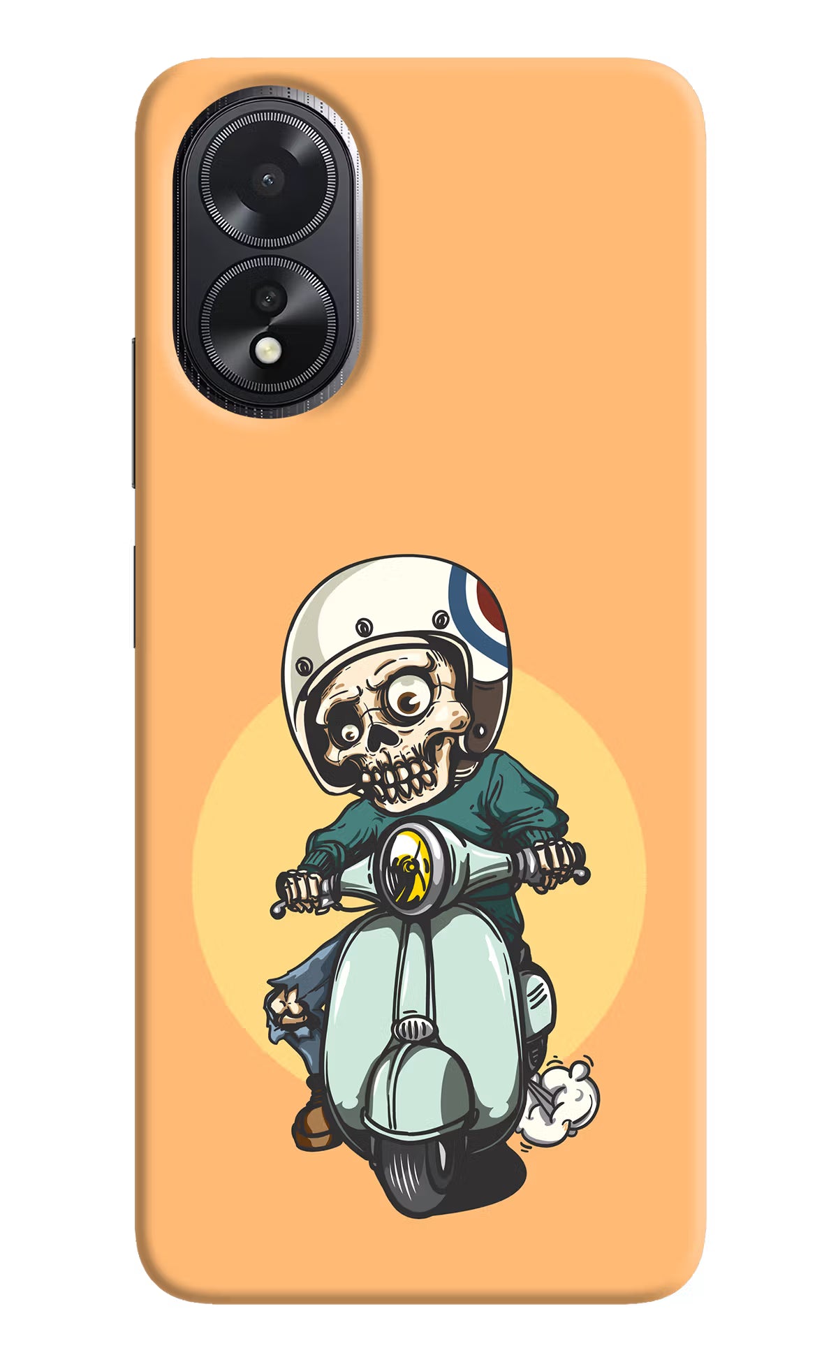 Undead Biker Oppo A18/Oppo A38 Hard Case Back Cover by Casekaro
