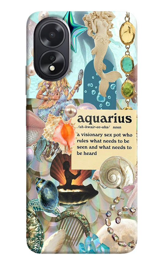 Aquarius Zodiac Oppo A18/Oppo A38 Hard Case Back Cover by Casekaro