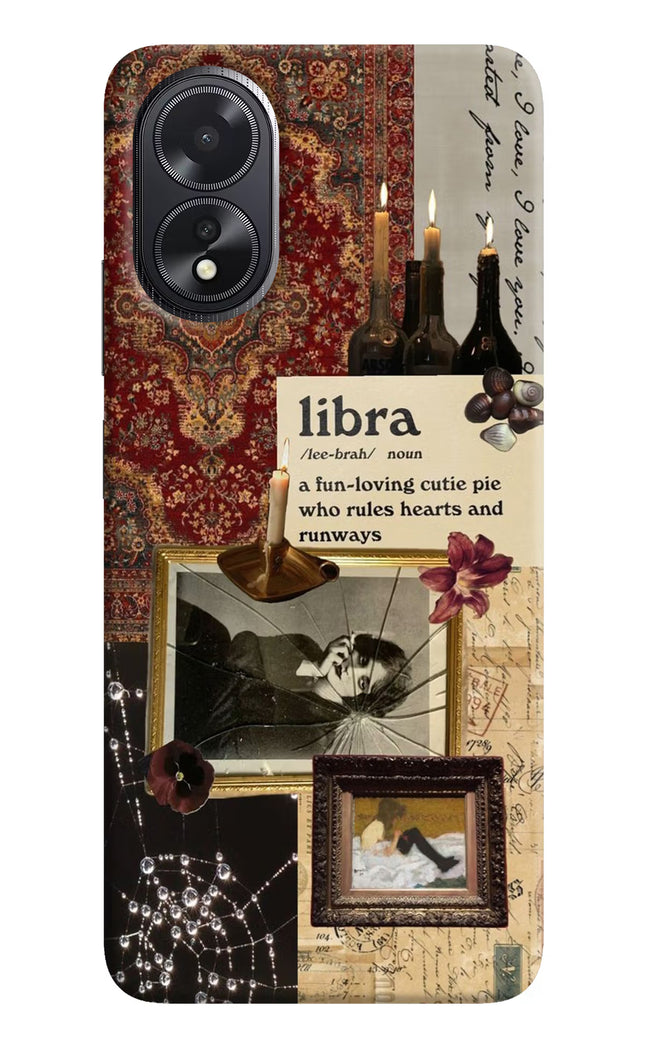 Libra Zodiac Oppo A18/Oppo A38 Hard Case Back Cover by Casekaro