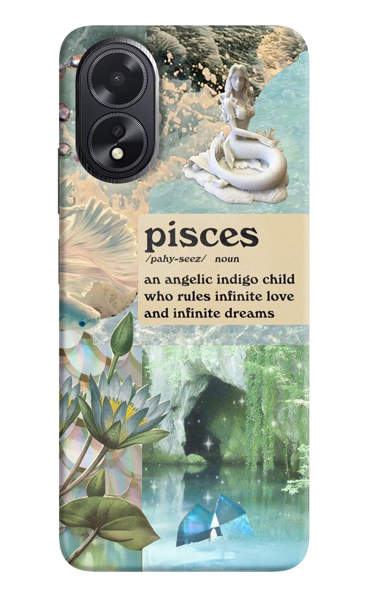Pisces Zodiac Oppo A18/Oppo A38 Hard Case Back Cover by Casekaro